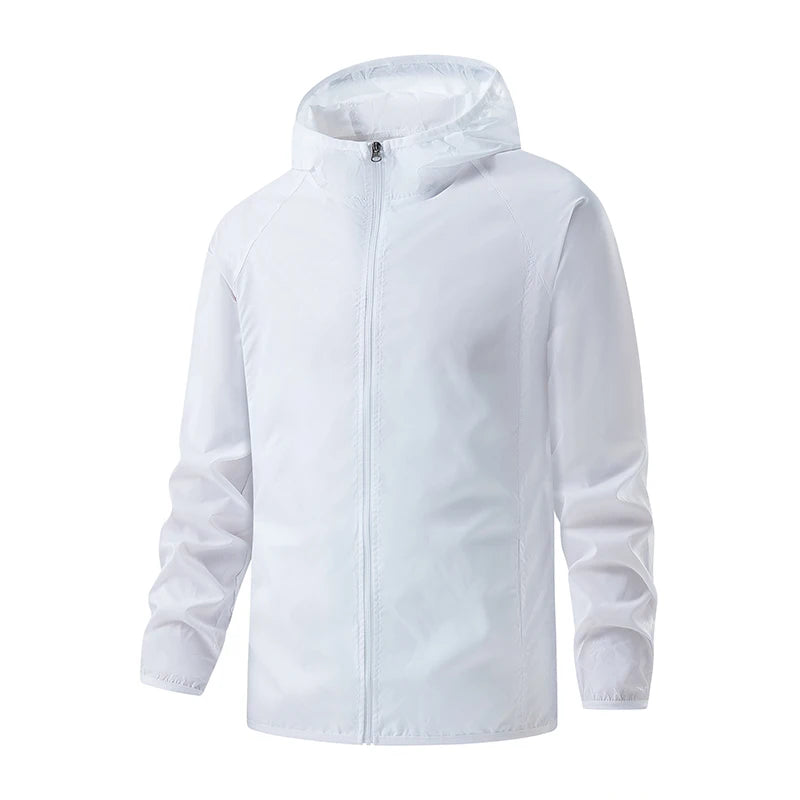 JNLN Men Women Hiking Jackets Waterproof Sun Protective Windbreaker Unisex Camping Climbing Outdoor Rain Coat Portable Clothes