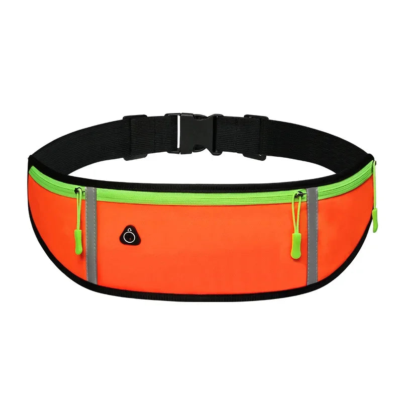 Sac de course de sport Hommes Femmes Sac de taille Pochette de téléphone portable Sac de ceinture invisible imperméable pour l'extérieur Sacs de sport de gym