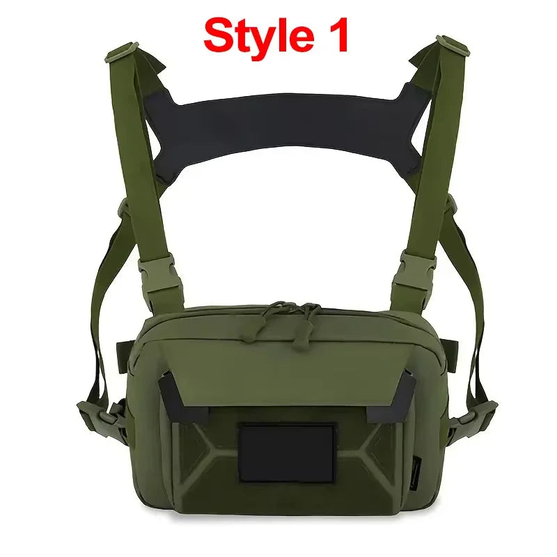 Tactical Chest Vest Bag Backpack Front Rig Pouch Outdoor Camping Cycling Hiking Hunting Climbing Fishing Lure Travel Fanny Pack