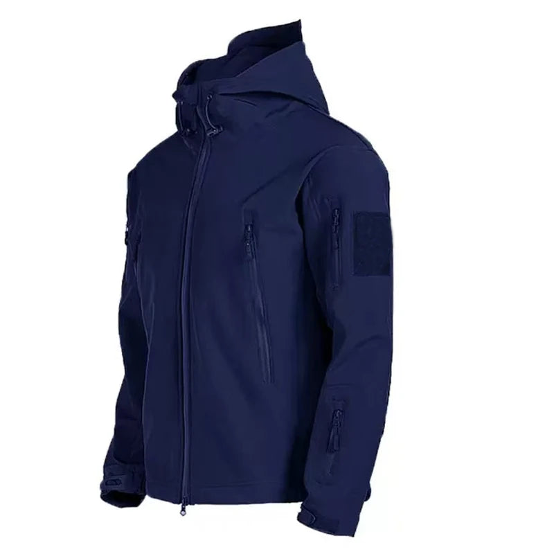 Men's Autumn Winter SoftShell Fleece Waterproof Jackets Male Hood Coats Fishing Hiking Camping Climbing Skiing Pants Trousers