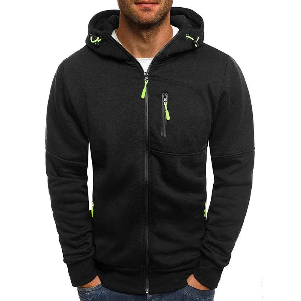 Sweats à capuche pour hommes Sweat-shirt à manches longues Zipper Design Sweat-shirt à capuche pour hommes Vêtements Vêtements de sport Slim Fit Veste décontractée