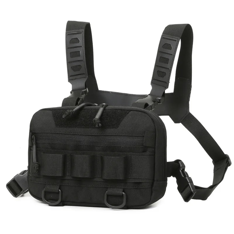 Tactical Chest Vest Bag Backpack Front Rig Pouch Outdoor Camping Cycling Hiking Hunting Climbing Fishing Lure Travel Fanny Pack