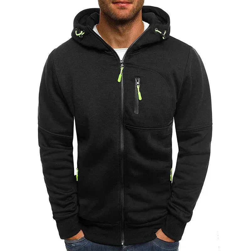 Sweats à capuche pour hommes Sweat-shirt à manches longues Zipper Design Sweat-shirt à capuche pour hommes Vêtements Vêtements de sport Slim Fit Veste décontractée