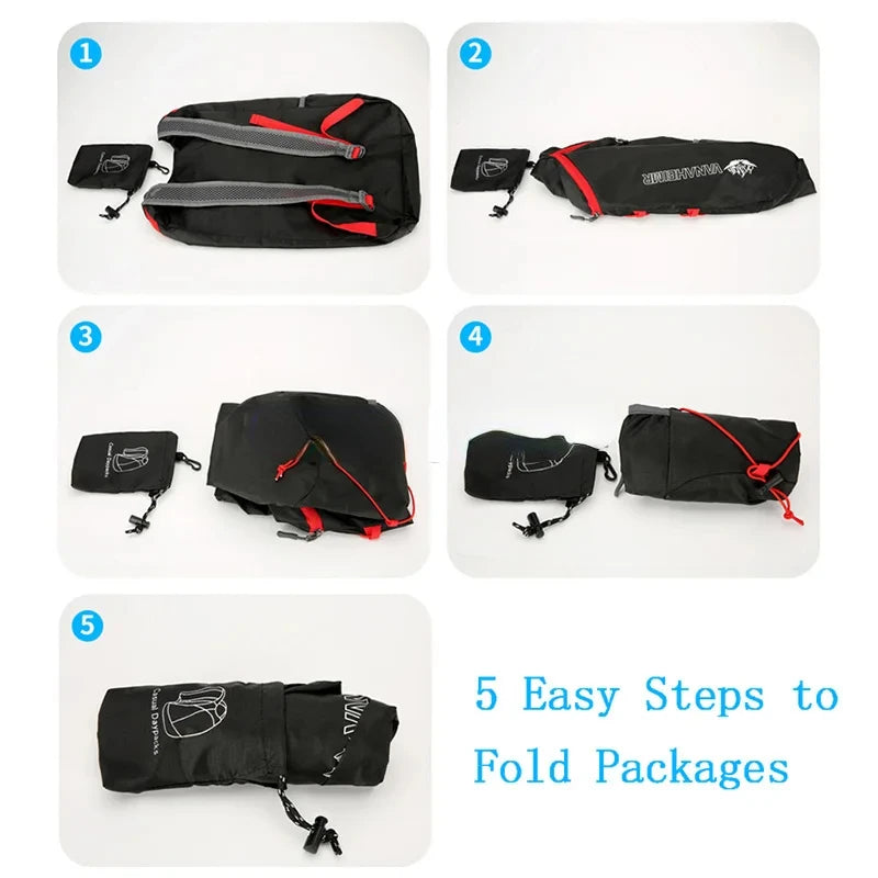 Outdoor Packable Backpack Large-capacity Foldable Camping Backpack Anti-splash Travel Hiking Daypack Sports Bag for Men Women