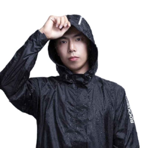 Veste imperméable de cyclisme ROCKBROS pour hommes - Veste respirante et réfléchissante à capuche, manteau de pluie et coupe-vent européen pour les sports en plein air - Store fitness shop