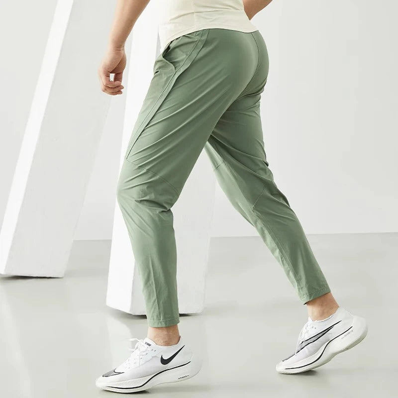 Pantalon de course pour hommes Sportswear Jogging Pantalon de survêtementQuick Dry Thin Tracksuit Elastic Gym Fitness Trousers Training Sport Pants Men