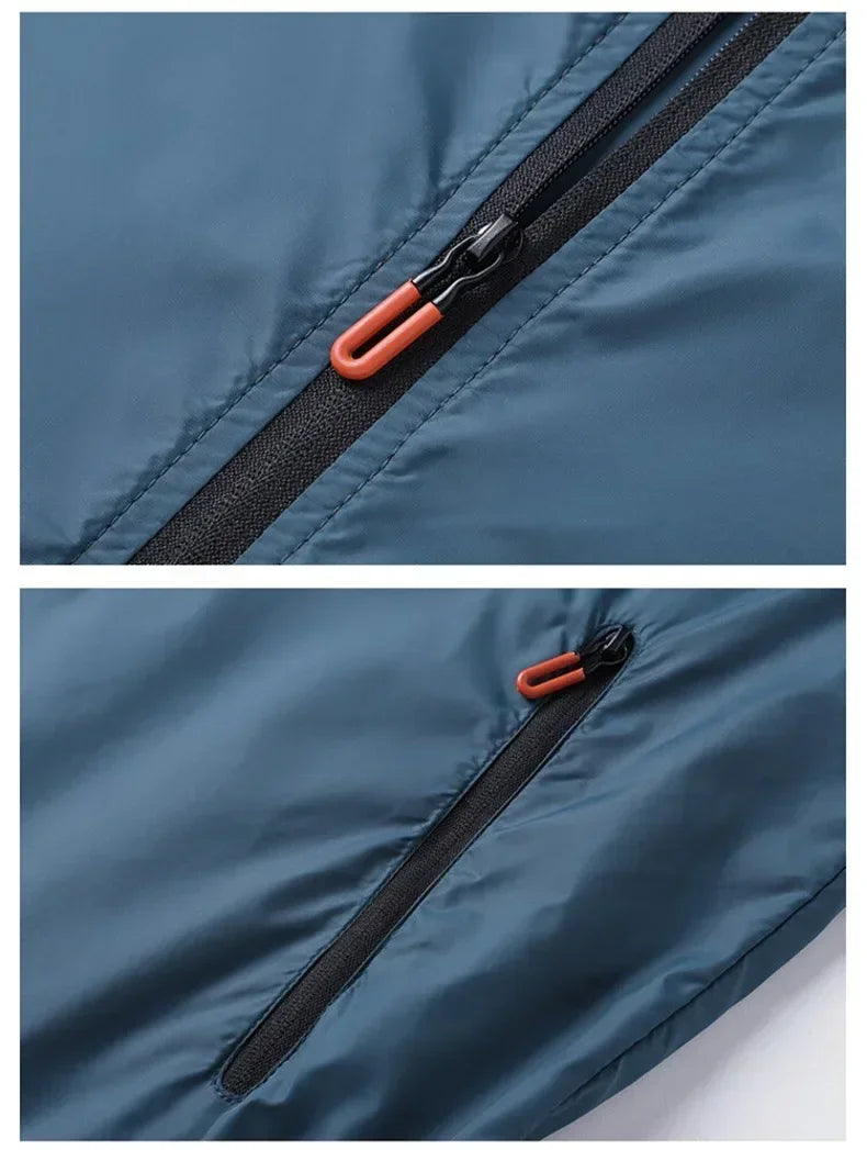 Veste imperméable de sport respirant pour hommes Protection UV