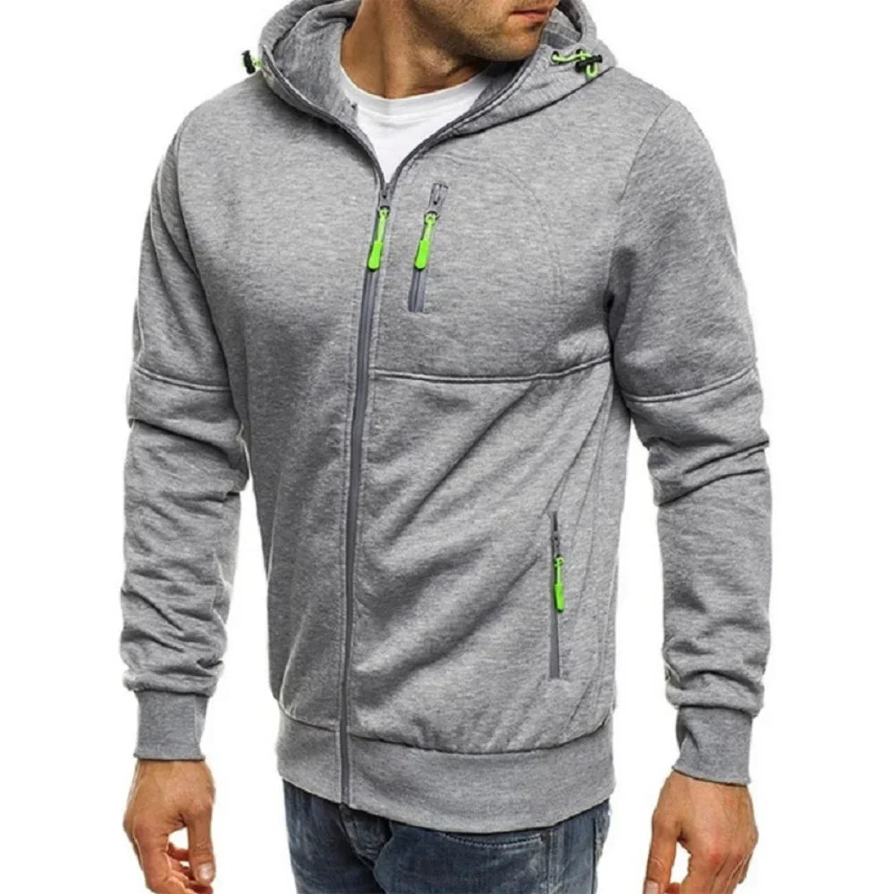 Sweats à capuche pour hommes Sweat-shirt à manches longues Zipper Design Sweat-shirt à capuche pour hommes Vêtements Vêtements de sport Slim Fit Veste décontractée