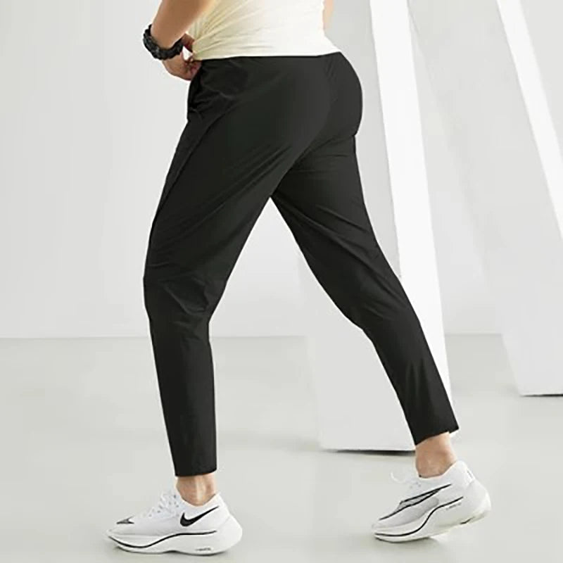 Pantalon de course pour hommes Sportswear Jogging Pantalon de survêtementQuick Dry Thin Tracksuit Elastic Gym Fitness Trousers Training Sport Pants Men