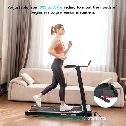 CITYSPORTS Tapis de Course,Tapis Roulant Pliable 12 km/h,avec Affichage LED,APP et 360° Tablet Holder,Walking Pad Compact pour la Maison et Le Bureau (Black & Red)