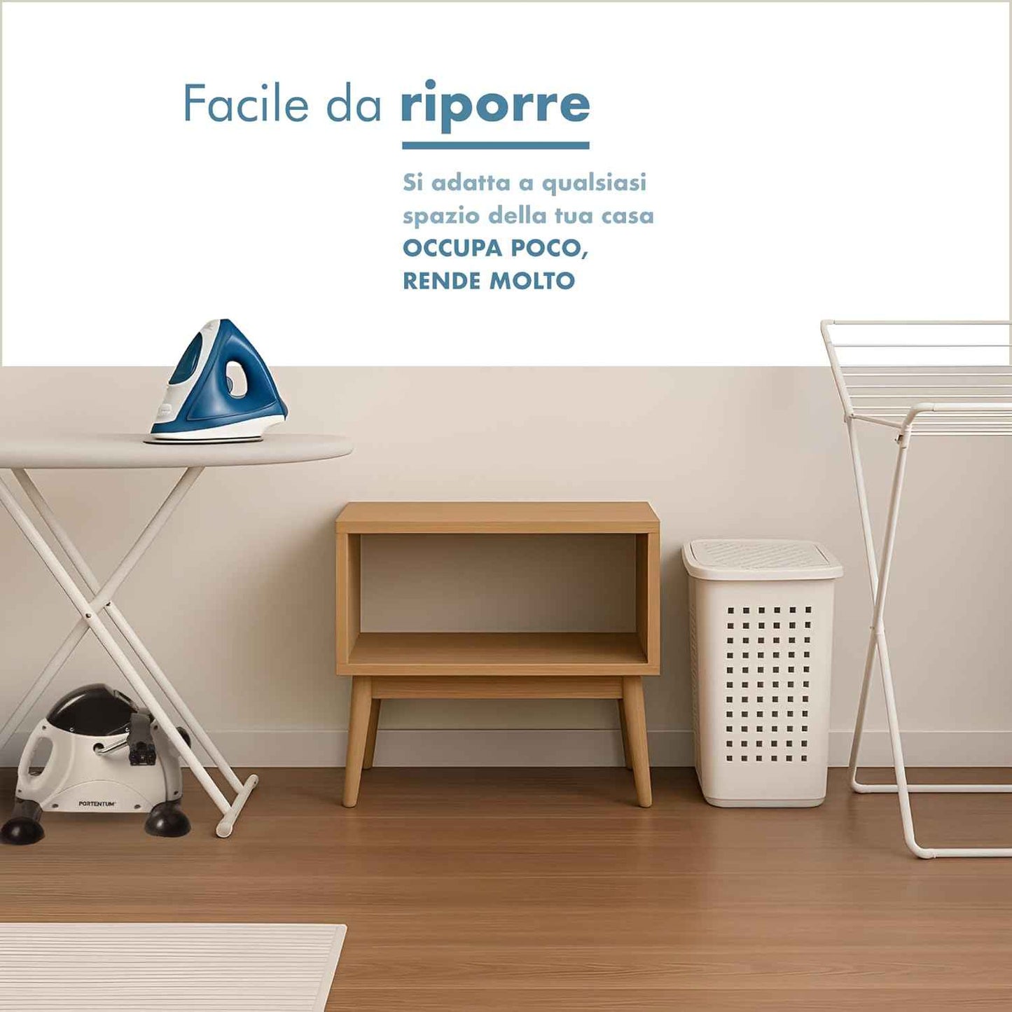 PORTENTUM Pedalier d’Appartement Senior avec écran LCD 6 Fonctions – Mini Velo Bras et Jambes Compact avec résistance réglable et poignée de Transport – Design Portable pour Sport Maison