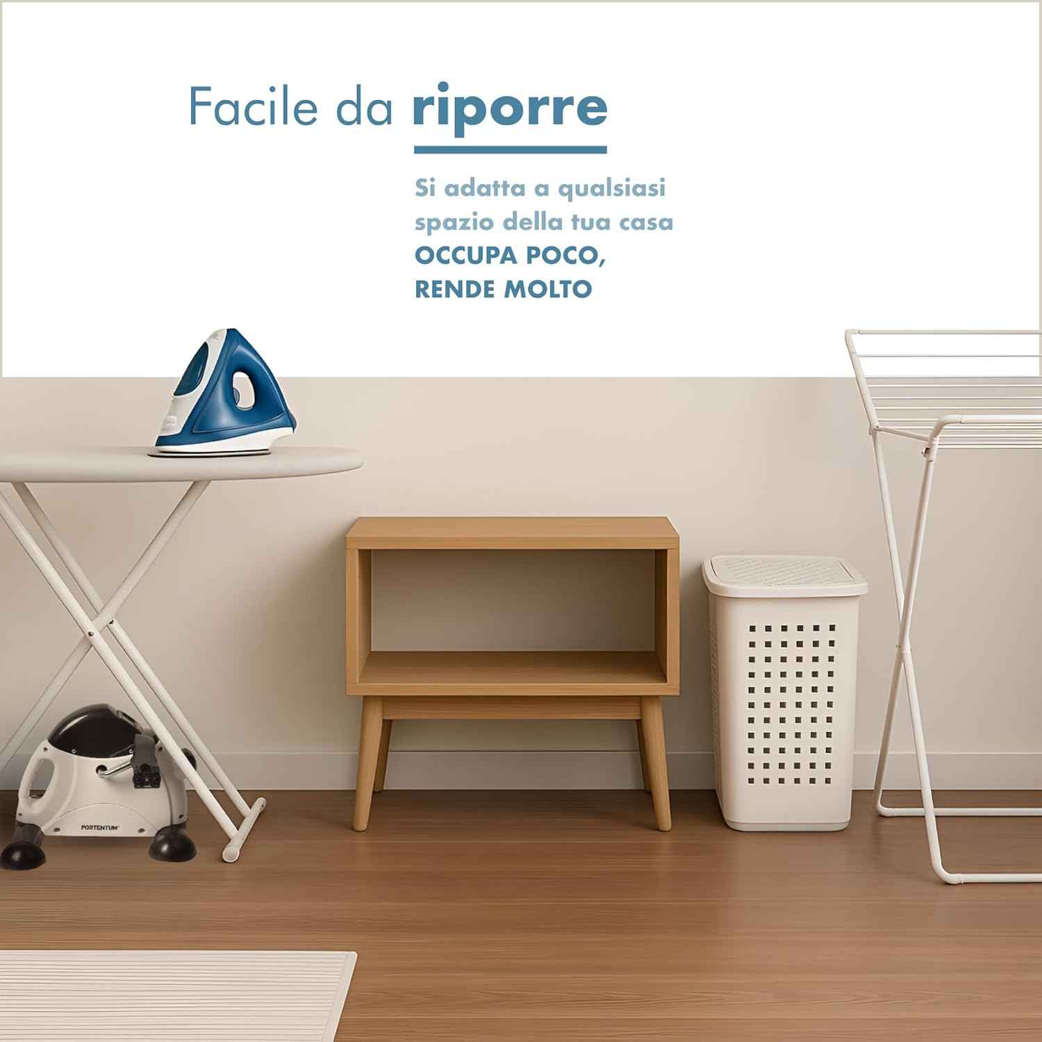 PORTENTUM Pedalier d’Appartement Senior avec écran LCD 6 Fonctions – Mini Velo Bras et Jambes Compact avec résistance réglable et poignée de Transport – Design Portable pour Sport Maison