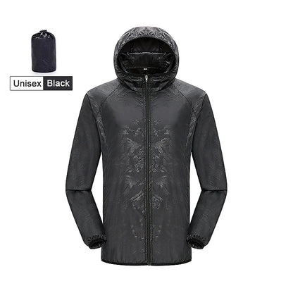 JNLN Unisex Hiking Jacket Men Women Waterproof Quick Dry Camping Windbreaker Outdoor Trekking Fishing Rain Coat Anti UV Clothes
