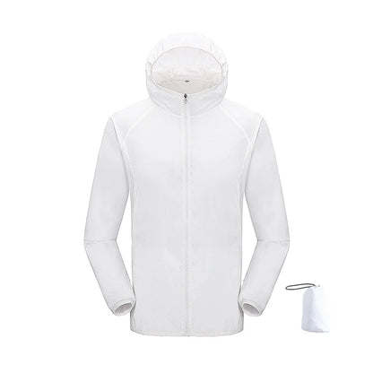 JNLN Men Women Waterproof Hiking Jackets Quick Dry Camping Windbreaker Unisex Outdoor Trekking Raincoat Anti UV Packable Clothes