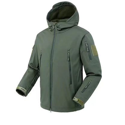 Men's Autumn Winter SoftShell Fleece Waterproof Jackets Male Hood Coats Fishing Hiking Camping Climbing Skiing Pants Trousers