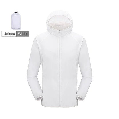 JNLN Unisex Hiking Jacket Men Women Waterproof Quick Dry Camping Windbreaker Outdoor Trekking Fishing Rain Coat Anti UV Clothes