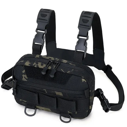 Tactical Chest Vest Bag Backpack Front Rig Pouch Outdoor Camping Cycling Hiking Hunting Climbing Fishing Lure Travel Fanny Pack
