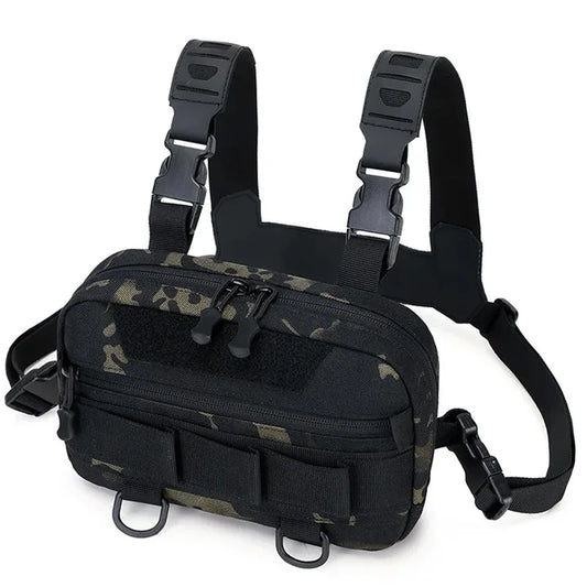 Tactical Chest Vest Bag Backpack Front Rig Pouch Outdoor Camping Cycling Hiking Hunting Climbing Fishing Lure Travel Fanny Pack