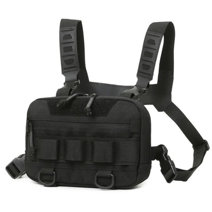 Tactical Chest Vest Bag Backpack Front Rig Pouch Outdoor Camping Cycling Hiking Hunting Climbing Fishing Lure Travel Fanny Pack