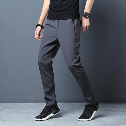 Pantalon décontracté pour hommes Straight Slim Fit Elastic Waist Jogger