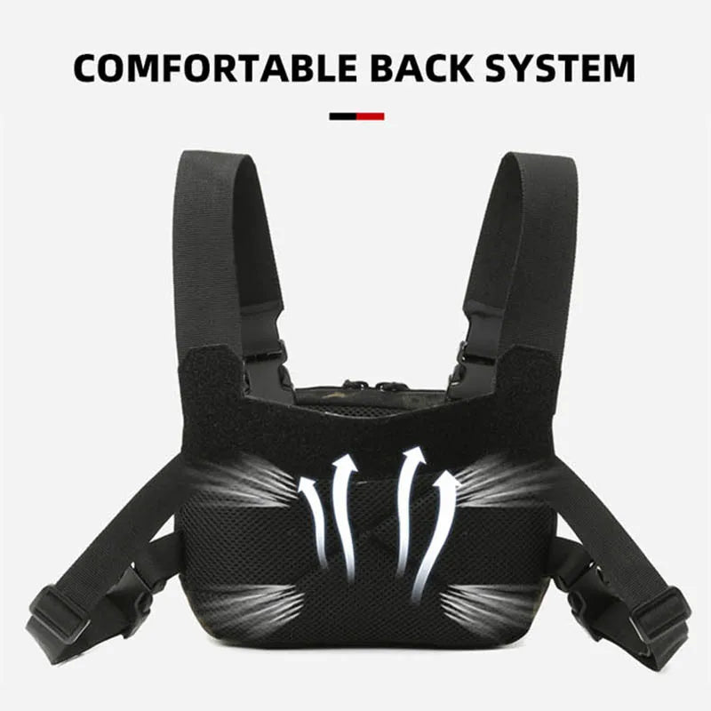 Tactical Chest Vest Bag Backpack Front Rig Pouch Outdoor Camping Cycling Hiking Hunting Climbing Fishing Lure Travel Fanny Pack