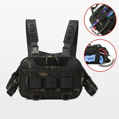 Tactical Chest Vest Bag Backpack Front Rig Pouch Outdoor Camping Cycling Hiking Hunting Climbing Fishing Lure Travel Fanny Pack