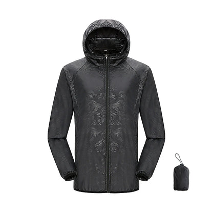 JNLN Men Women Waterproof Hiking Jackets Quick Dry Camping Windbreaker Unisex Outdoor Trekking Raincoat Anti UV Packable Clothes
