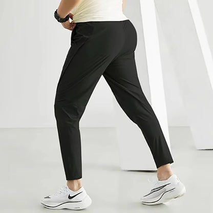 Pantalon de course pour hommes Sportswear Jogging Pantalon de survêtementQuick Dry Thin Tracksuit Elastic Gym Fitness Trousers Training Sport Pants Men